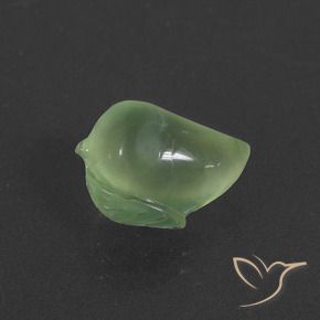Préhnite Vert poire naturelle Fantaisie, 7.74 ct, Translucide