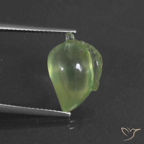 8.59ct Naturel Vert moyen Préhnite, Fantaisie, Translucide