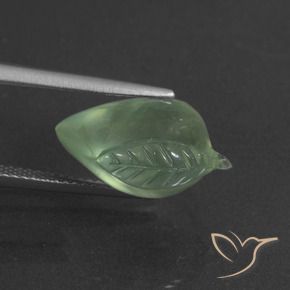 Préhnite Vert poire naturelle Fantaisie, 9.17 ct, Translucide