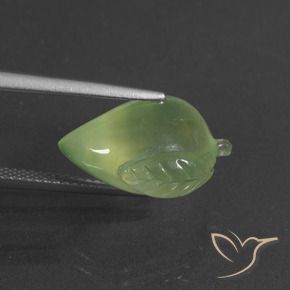 Préhnite Vert jaunâtre naturelle Fantaisie, 10.93 ct, Translucide