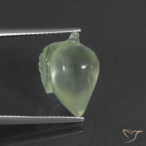 8.86ct Naturel Vert jaune léger Préhnite, Fantaisie, Translucide
