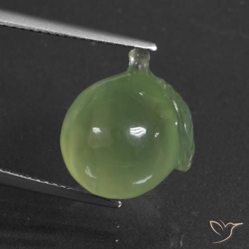 12.94ct Naturel Vert jaunâtre Préhnite, Fantaisie, Translucide