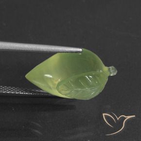 Préhnite Vert chaud naturelle Fantaisie, 12.14 ct, Translucide