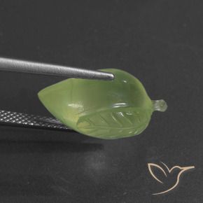 Préhnite Vert jaunâtre naturelle Fantaisie, 10.63 ct, Translucide