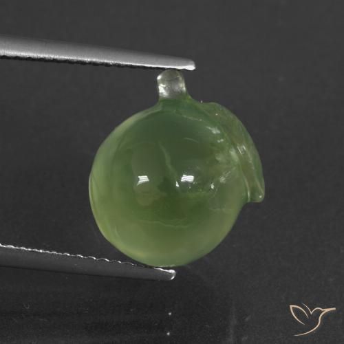 9.99ct Naturel Vert moyen Préhnite, Fantaisie, Translucide