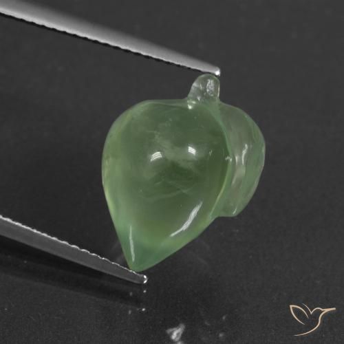 11.00ct Naturel Vert jaunâtre Préhnite, Fantaisie, Translucide