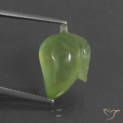 11.64ct Naturel Vert citron Préhnite, Fantaisie, Translucide