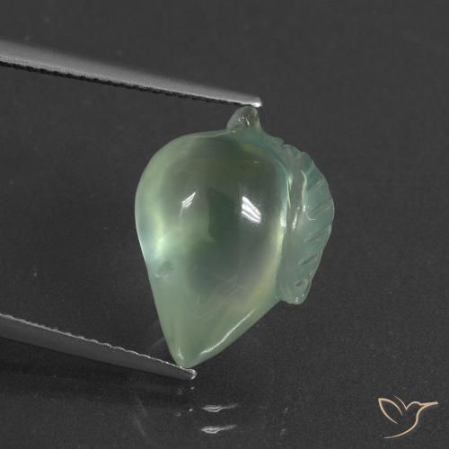 11.81ct Naturel Vert clair Préhnite, Fantaisie, Translucide