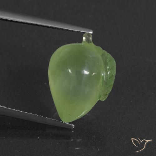 10.44ct Naturel Vert jaunâtre Préhnite, Fantaisie, Translucide