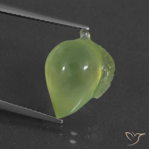9.94ct Naturel Vert jaunâtre Préhnite, Fantaisie, Translucide