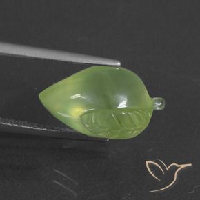 Préhnite Vert jaunâtre naturelle Fantaisie, 9.94 ct, Translucide