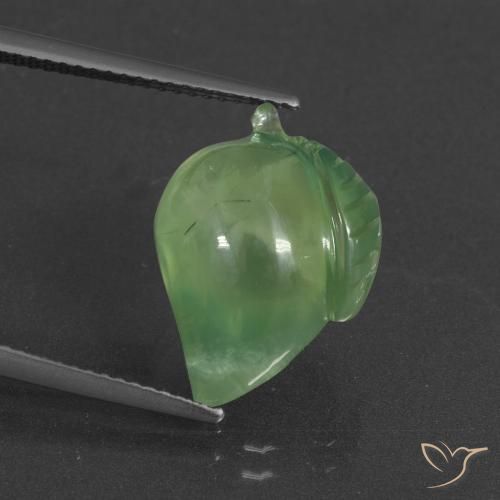 12.76ct Naturel Vert jaunâtre Préhnite, Fantaisie, Translucide