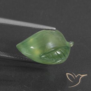 Préhnite Vert jaunâtre naturelle Fantaisie, 12.76 ct, Translucide