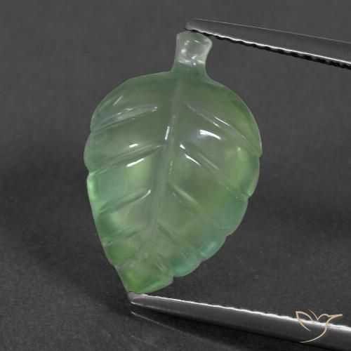 5.89ct Naturel Vert chaud Préhnite, Fantaisie, Translucide