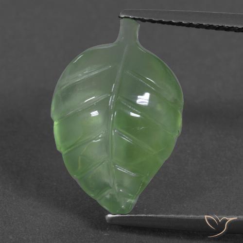6.66ct Naturel Vert poire Préhnite, Fantaisie, Translucide