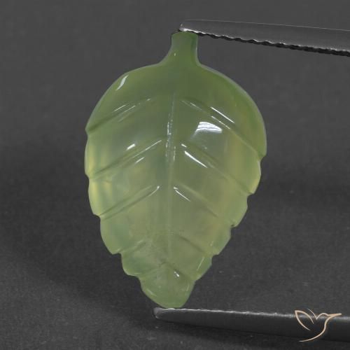 5.97ct Naturel Vert jaunâtre Préhnite, Fantaisie, Translucide