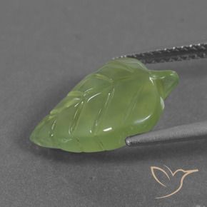 Préhnite Vert chaud naturelle Fantaisie, 5.65 ct, Translucide