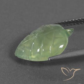Préhnite Vert poire pâle naturelle Fantaisie, 5.49 ct, Translucide