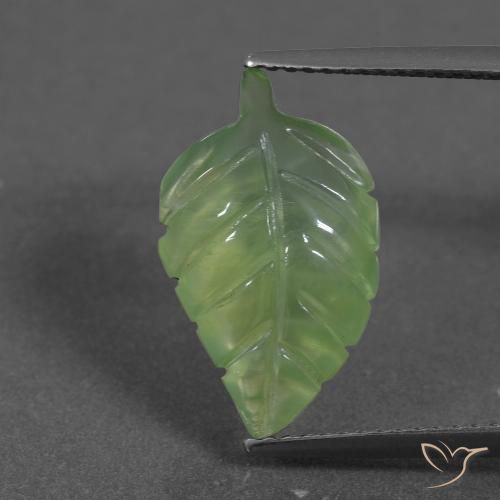 5.70ct Naturel Vert jaunâtre Préhnite, Fantaisie, Translucide