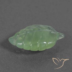 Préhnite Vert poire léger naturelle Fantaisie, 5.39 ct, Translucide