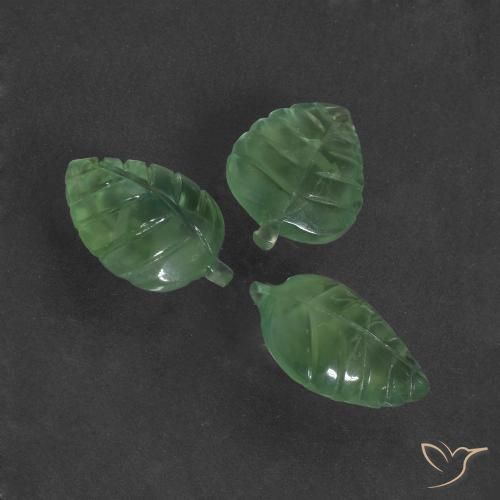 21.38ctw Naturel Vert clair Préhnite, Fantaisie, Translucide