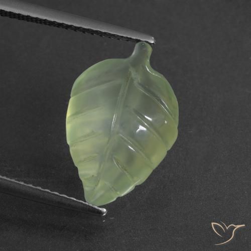 5.76ct Naturel Vert jaunâtre Préhnite, Fantaisie, Translucide