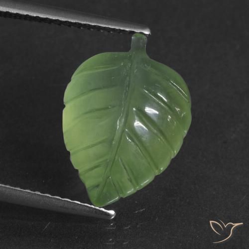 6.65ct Naturel Vert jaunâtre Préhnite, Fantaisie, Translucide