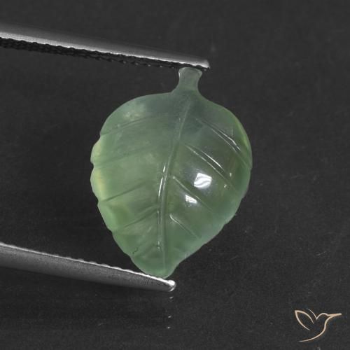 5.62ct Naturel Vert chaud Préhnite, Fantaisie, Translucide