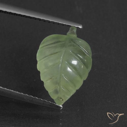 4.61ct Naturel Vert lime pâle Préhnite, Fantaisie, Translucide