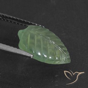 Préhnite Vert pin léger naturelle Fantaisie, 4.40 ct, Translucide