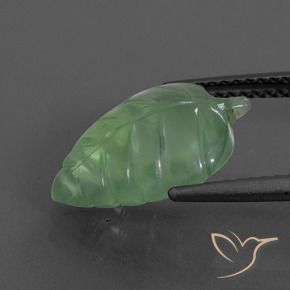 Préhnite Vert terreux pâle naturelle Fantaisie, 4.94 ct, Translucide
