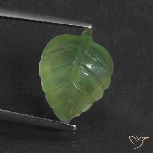 6.21ct Naturel Vert moyen Préhnite, Fantaisie, Translucide