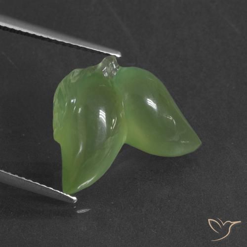 11.48ct Naturel Vert moyen Préhnite, Fantaisie, Translucide