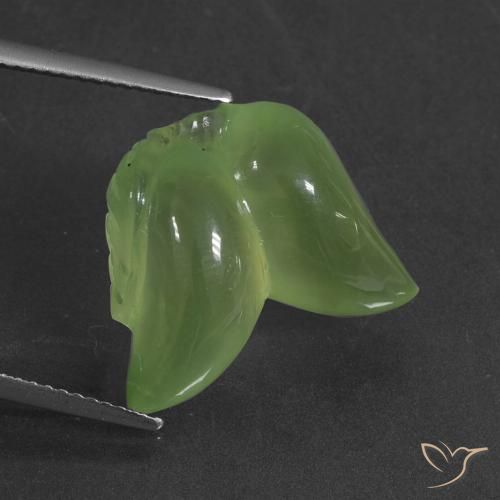 14.66ct Naturel Vert chaud Préhnite, Fantaisie, Translucide