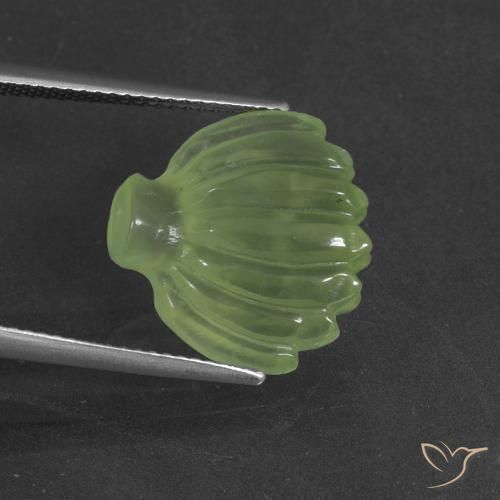 10.71ct Naturel Vert citron Préhnite, Fantaisie, Translucide