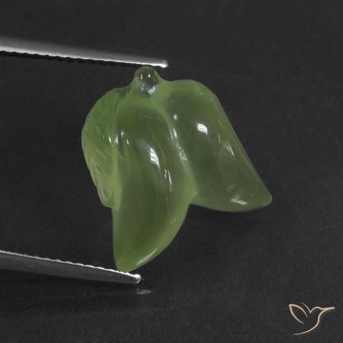 9.97ct Naturel Vert chaud Préhnite, Fantaisie, Translucide