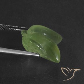 Préhnite Vert chaud naturelle Fantaisie, 9.97 ct, Translucide