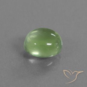 Préhnite Vert jaunâtre naturelle ovale, 2.36 ct, Transparent