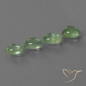 Shop natural 5.77ct Vert jaune léger Préhnite gems, ovale, from Afrique du Sud at GemSelect. In stock, global shipping!