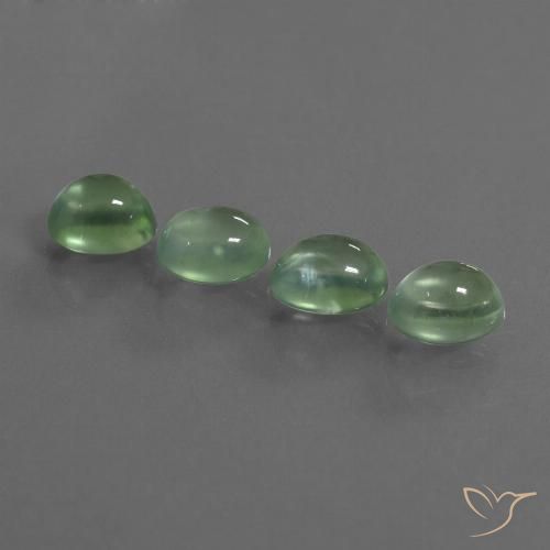 7.80ctw Naturel Vert chaud Préhnite, ovale, Transparent