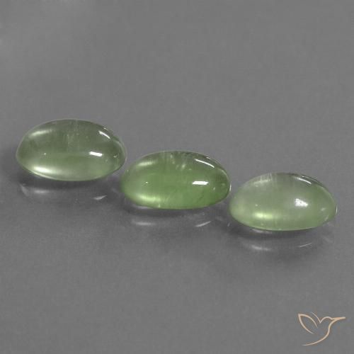 4.67ctw Naturel Vert jaunâtre Préhnite, ovale, Transparent