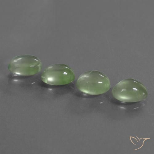 8.34ctw Naturel Vert jaunâtre Préhnite, ovale, Transparent