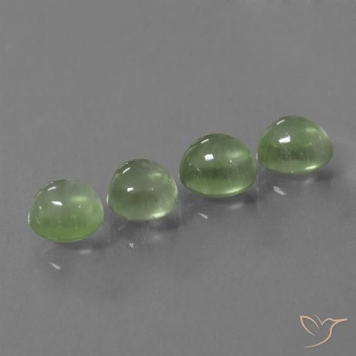 8.35ctw Naturel Vert poire Préhnite, ovale, Transparent