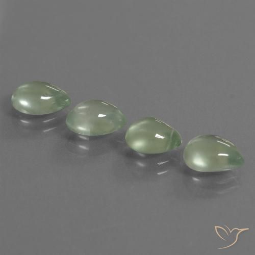 Achetez naturel 5,59ct vert préhnite gems, en forme de poire, en provenance afrique du sud chez gemselect. en stock, livraison internationale!