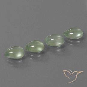 Achetez naturel 5,59ct vert préhnite gems, en forme de poire, en provenance afrique du sud chez gemselect. en stock, livraison internationale!