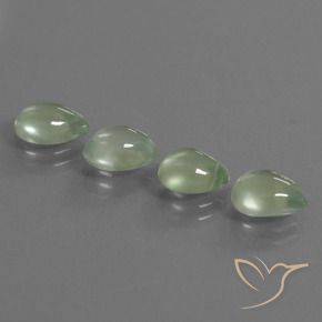 Achetez naturel 5,59ct vert préhnite gems, en forme de poire, en provenance afrique du sud chez gemselect. en stock, livraison internationale!