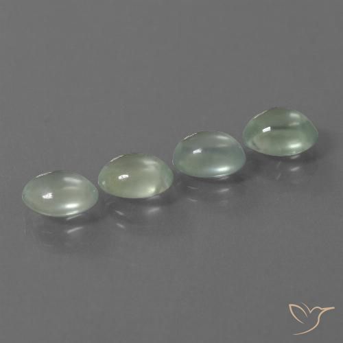 6.19ctw Naturel Vert très clair Préhnite, ovale, Transparent