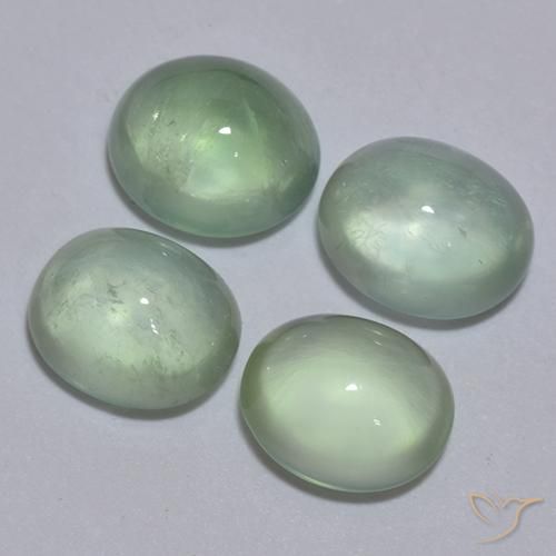 Shop natural 5.50ct Vert clair Préhnite gems, ovale, from Afrique du Sud at GemSelect. In stock, global shipping!