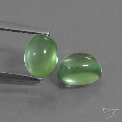 2.45ctw Naturel Vert clair Préhnite, ovale, Transparent