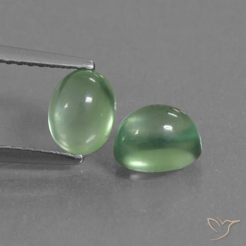 2.46ctw Naturel Vert moyen Préhnite, ovale, Transparent